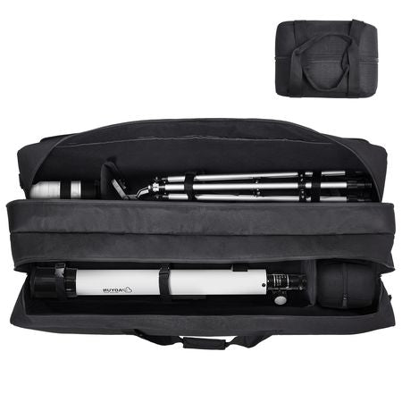 Telescope Case, 41", Telescope Large Storage Bag with Fixed Buckles, Multi-Pocket and Detachable Divider, Shock-Absorbent Telescope Carrying Case for Optical Tube & Tripod, Counterweight Pocket