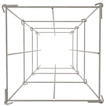 Tomato Cages, 11.8\" x 11.8\" x 46.1\", 10 Packs Square Plant Support Cages, Silver PVC-Coated Steel Tomato Towers for Climbing Vegetables, Plants, Flowers, Fruits