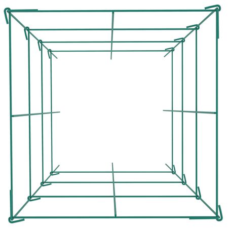 Tomato Cages, 11.8\" x 11.8\" x 46.1\", 5 Packs Square Plant Support Cages, Green PVC-Coated Steel Tomato Towers for Climbing Vegetables, Plants, Flowers, Fruits