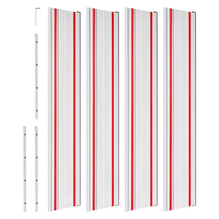 Track Saw Guide Rail, 110-Inch Cutting Range, Kit Includes 4 x 27.5 in Aluminum Extruded Guide Rails and 3 Connectors, Compatible with Makita, Festool & WEN Track Saws, for Woodworking Projects