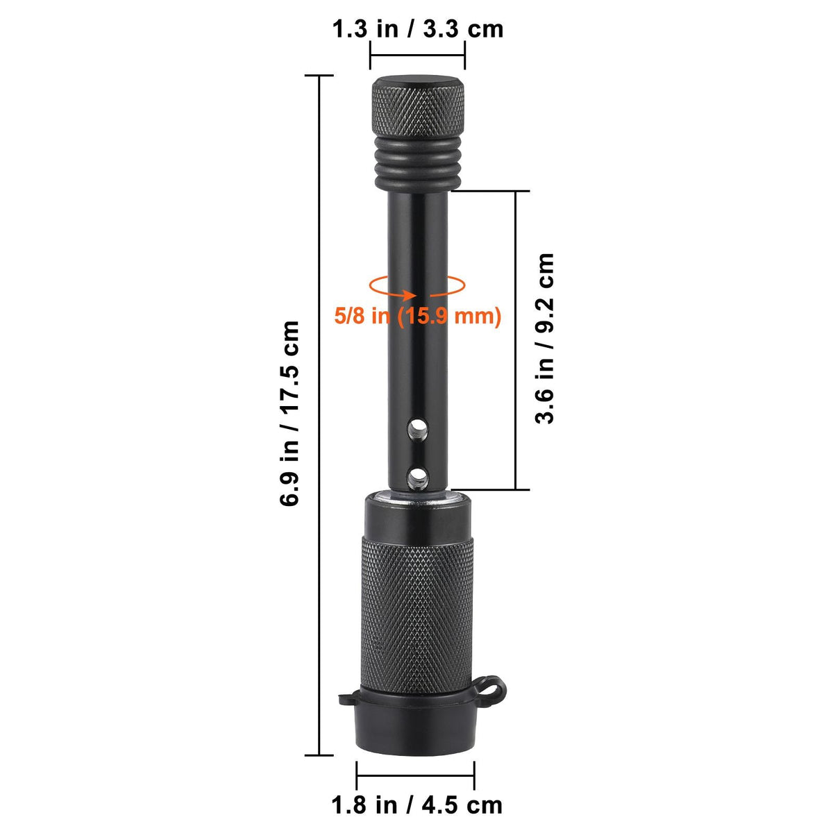 Trailer Hitch Lock, 5/8-inch Diameter, Locking Receiver Pin with 2 Keys and 4 O-Rings, Weatherproof Anti-Theft Tow Lockable Pin with Dust, Mud & Gunk Protection, Fits for Truck, Boat, Bike, Car