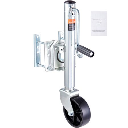 Trailer Jack, Boat Trailer Jack 32.8 in, Bolt-on Trailer Tongue Jack Weight Capacity 1000 lb, with PP Wheel and Handle for lifting RV Trailer, Horse Trailer, Utility Trailer, Yacht Trailer