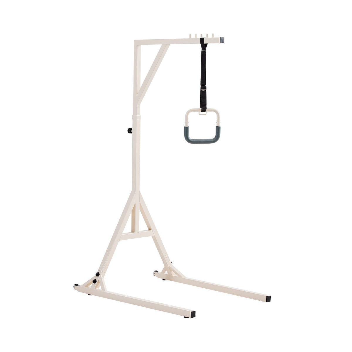 Trapeze Bar for Bed Mobility, Height-Adjustable Bed Trapeze with 2 Casters, 350LBS Weight Capacity Heavy Duty Pull Up Trapeze Bar with Floor Stand for Elderly, Disabled, Bedridden Patients