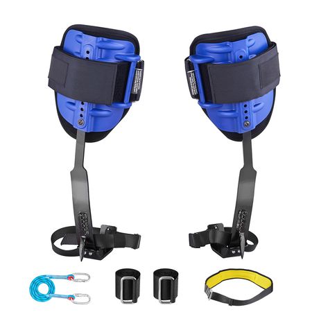 Tree Climbing Spikes Set, Height-Adjustable Tree Climbing Gear with Straps & Waist Harness, 350 lbs Load Capacity, Heavy Duty Steel Climb Spurs Arborist Equipment for Fruit Picking Hunting