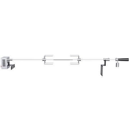 Universal Grill Rotisserie Kit for Grills, Electric BBQ Grill with 110V 9W Motor, Stainless Steel Automatic Grilling Kit, Heavy Duty 32"/39" Hexagon Spit Rod, 26 lbs Capacity Grill Attachment