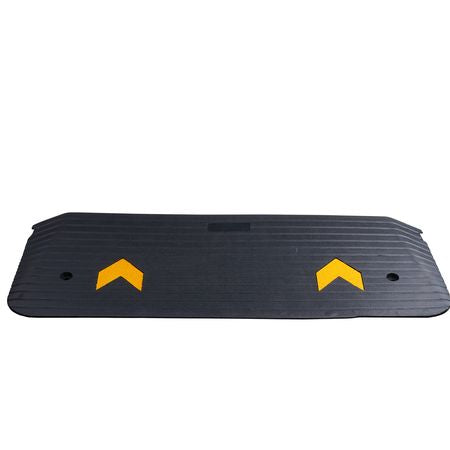 Upgraded Rubber Threshold Ramp, 1.5" Rise Wheelchair Ramp Doorway, Natural Curb Ramp Rated 33069 lbs Load Capacity, Non-Slip Textured Surface Rubber Curb Ramp for Wheelchair and Scooter