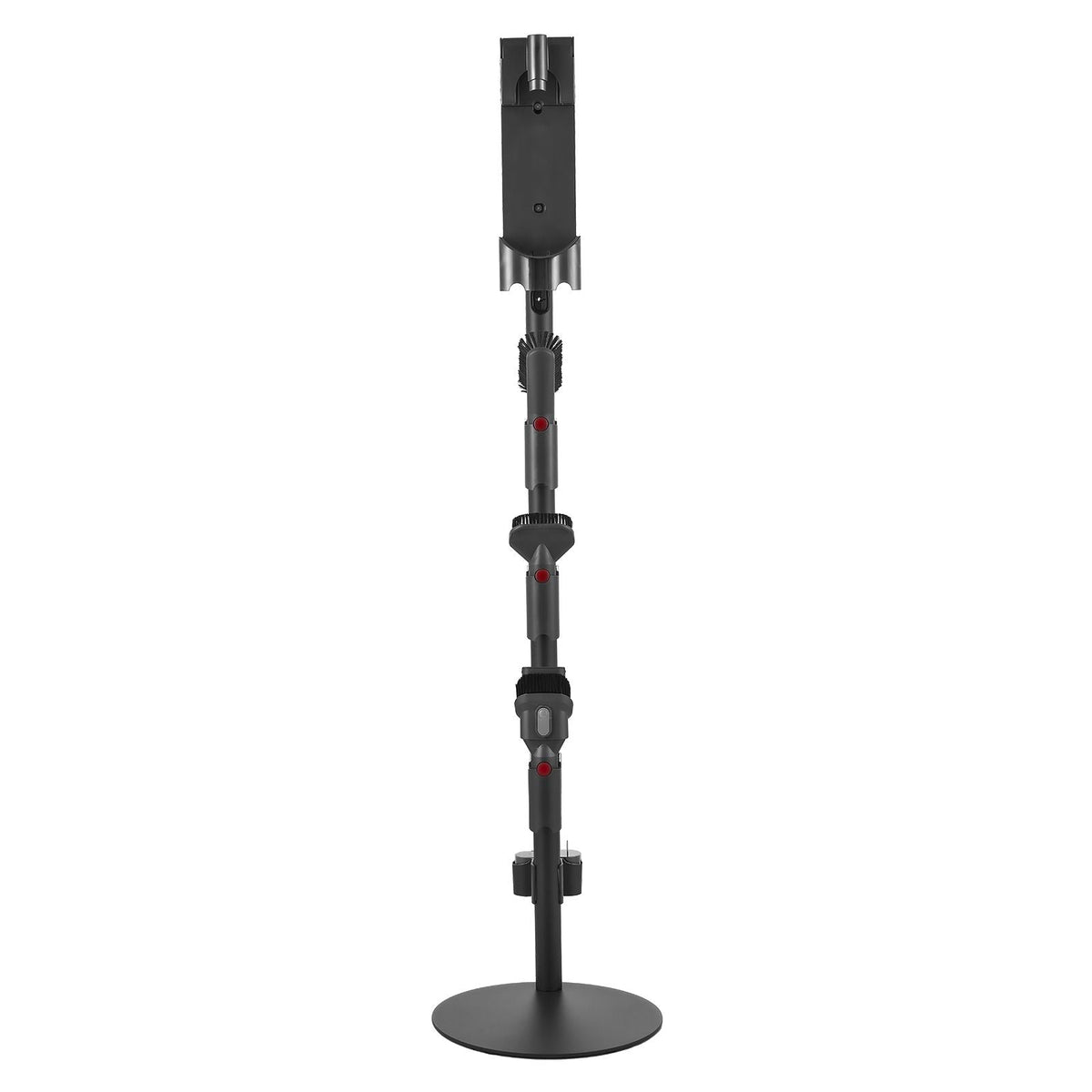 Vacuum Stand, Compatible With V7 V8 V10 V11 V12 V15 Series Upright Vacuum Cleaners & Accessories, Stable Vacuum Stand Holder with 4 Anti-slip Pads and 3 Clips for Storing 6 Brush Heads