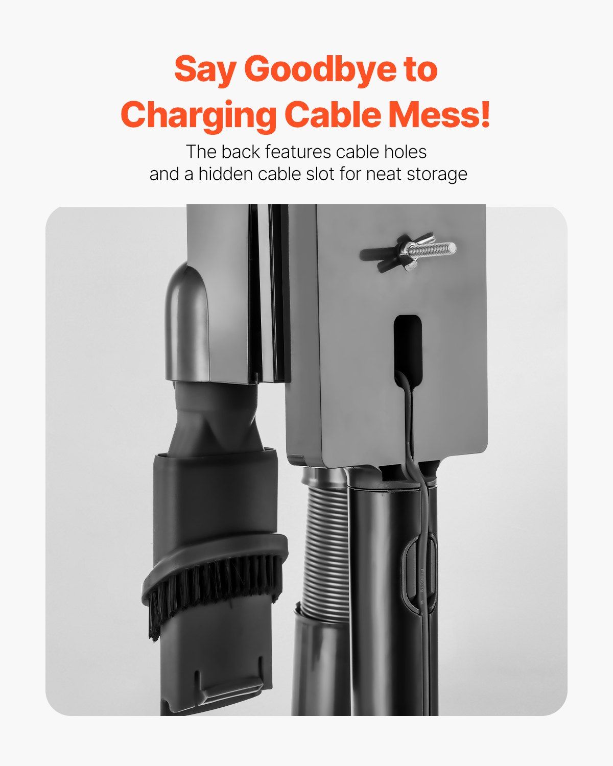 Vacuum Stand for Dyson Multi-Models Stable Storage Bracket Holder with 3 Clips