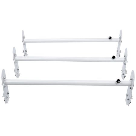 Van Roof Ladder Rack, 3 Bars Alloy Steel Roof Racks, 750 LBS Capacity Rain-Gutter Roof Rack, Adjustable Length 40.2" to 74.8", Van Ladder Rack Compatible with Chevrolet Express, GMC Savana, etc