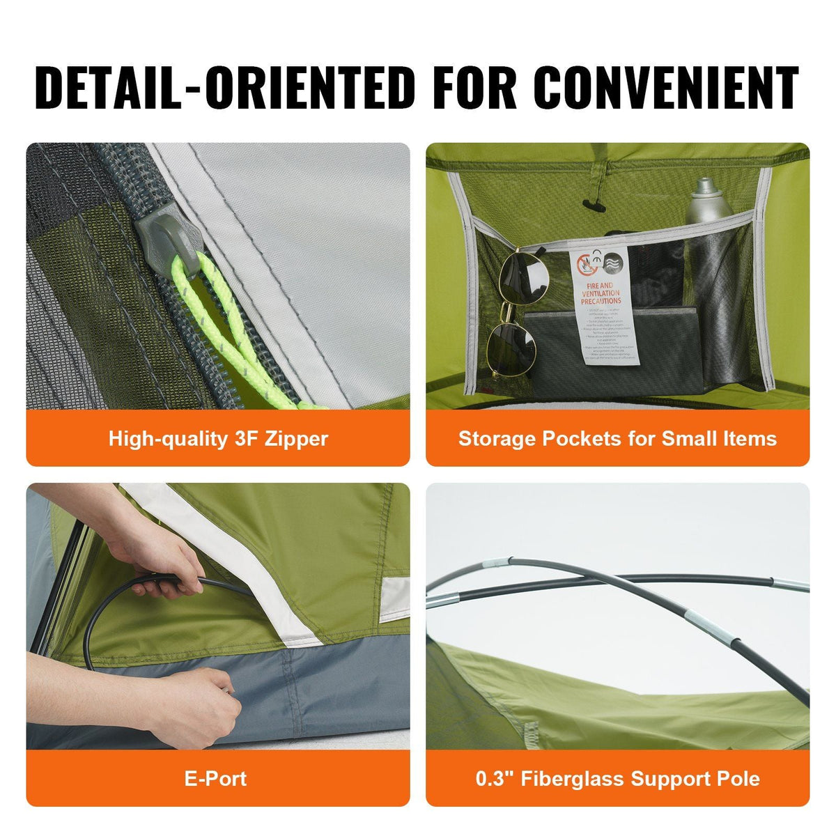 3 Person Camping Tent, Waterproof Lightweight Backpacking Tent for Outdoor Family Camping,Hiking,Hunting, Mountaineering Travel 7'x7'x48"