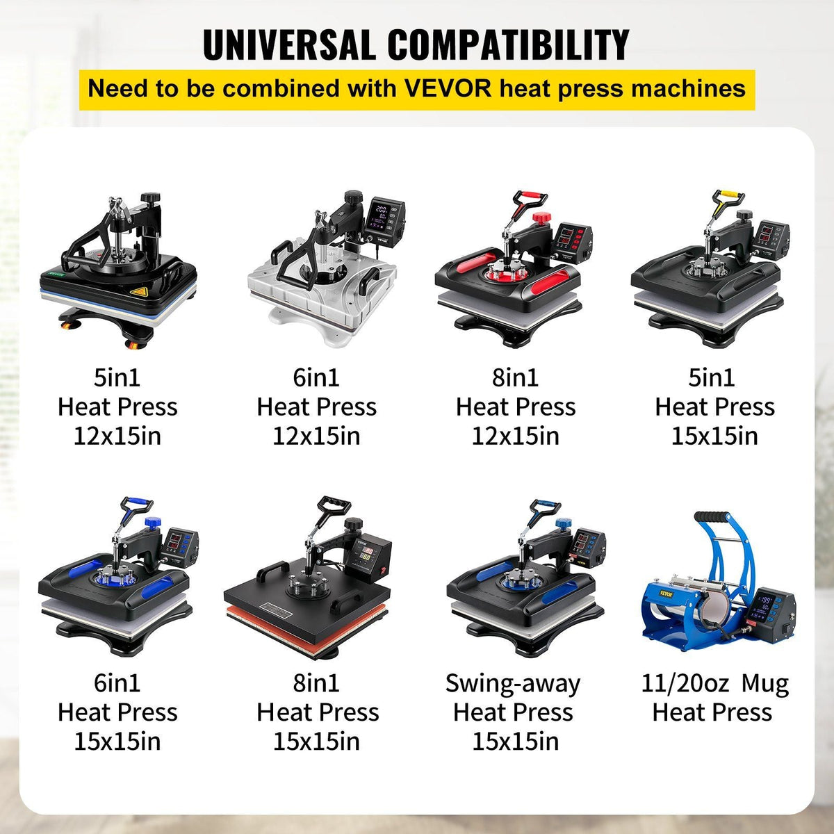 Cup Heat Press Attachment, 11oz Mug Heating Transfer Element for Heat Press Machine Transfer Sublimation, 110V Silica Gel Pad Wrap for Mugs Coffee Glass Skinny Straight Cups DIY Printing