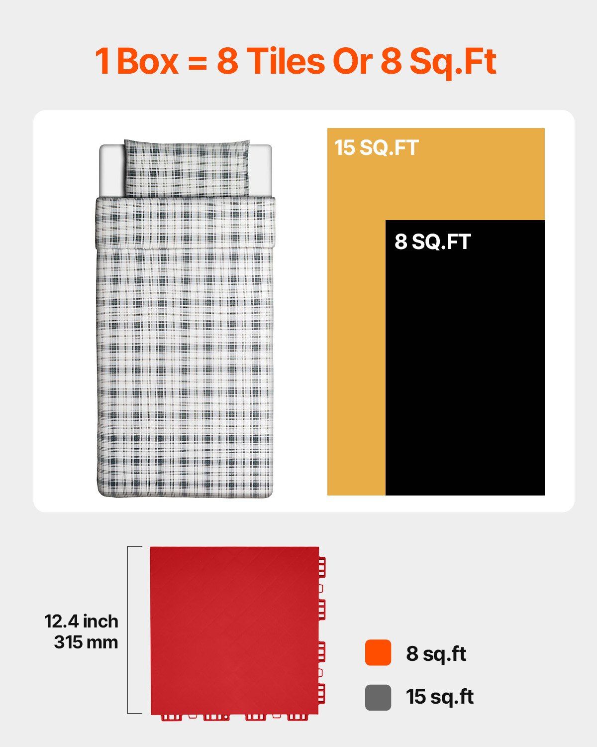 Dryland Tiles for Hockey Floor Mat, 12.4 x 12.4 in Interlocking Versatile Training Surface, 8 PCS Interlocking PP Puzzle Dance Floor Tiles, Hockey Training Equipment Board for Shooting, Red