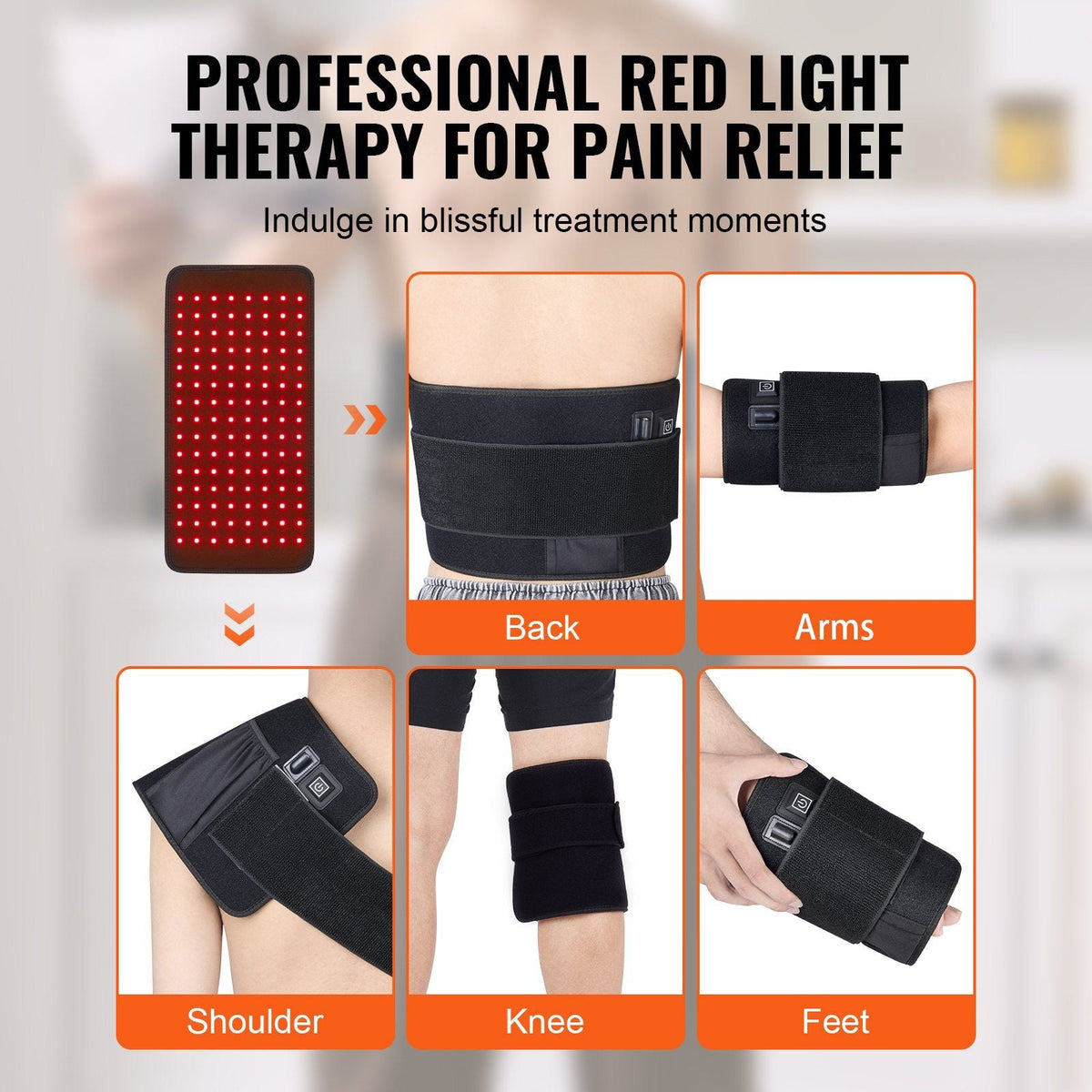 Red Light Therapy Pad, 120PCS 3-Chip LED Light Therapy Pad, 660nm & 850nm Dual Wavelengths Light Therapy for Back Shoulder Neck Pain Relief, Skin Health, Wound Healing, 16.1 x 7.9-inch