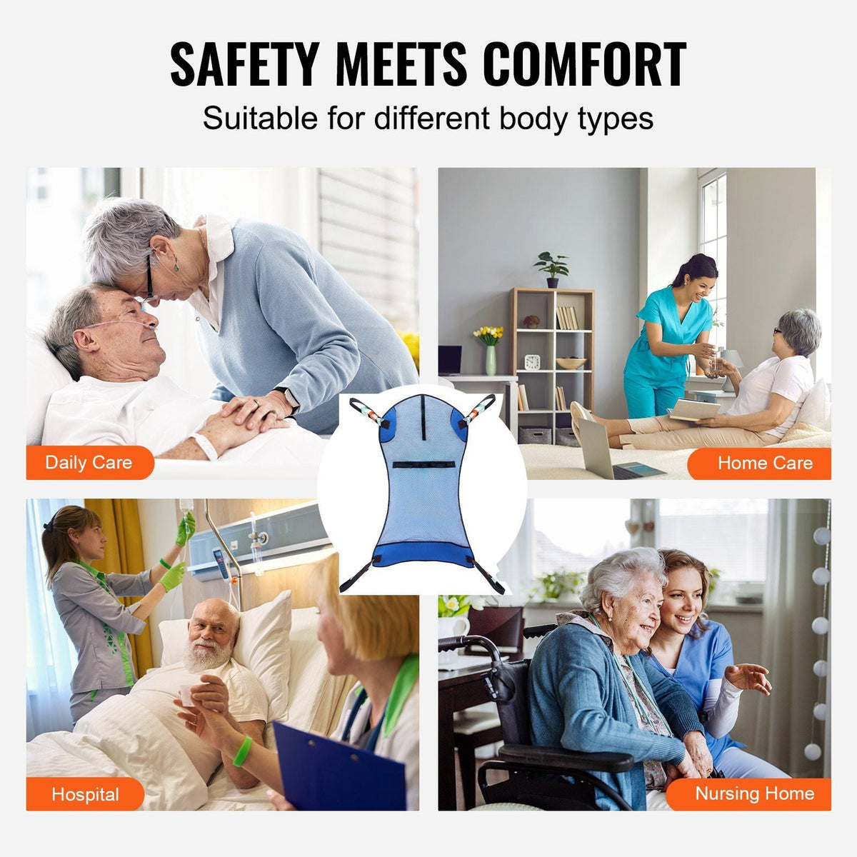 Universal Full Body Patient Lift Sling Patient Lift Medical Aid Sling 400LBS