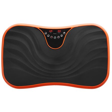 Vibration Plate Exercise Machine, Whole Body Vibrating Platform for Lymphatic Drainage and Weight Loss, Home Workout Fitness Equipment with 2 Resistance Bands, Body Shaker for Women Men, Orange