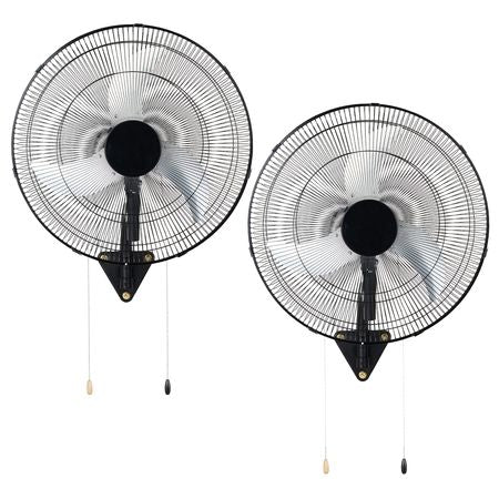Wall Mount Fan, 20 in Wall Mounted Hanging Fan Oscillating, 3-Speed, Long Airflow Distance, Adjustable Rotation Angle, Mechanical Powerful for Industry, Commercial, Garage, Workshop, Gym, 2 Pack