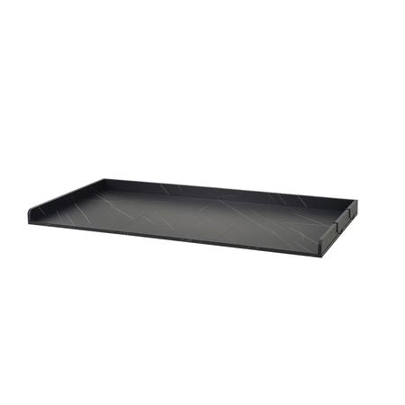 Washer Dryer Countertop, 54 x 27.5 in Marble Washer and Dryer Topper with Edge & 2 Hooks, Water-Resistant Laundry Machine Topper for Laundry Closet Pantry Counter Organization and Storage, Black