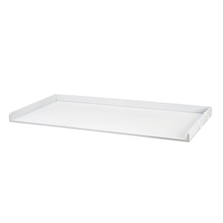 Washer Dryer Countertop, 54 x 27.5 in Wooden Washer and Dryer Topper with Edge & 2 Hooks, Water-Resistant Laundry Machine Topper for Laundry Closet Pantry Counter Organization and Storage, White