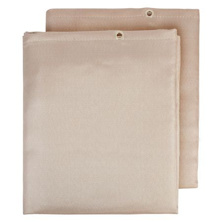 Welding Blanket 2 Pack, 6FT x 8FT Heat Treated Welding Blanket, Up To 998 F Heat Resistant Blanket Set, Heavy-Duty Fiberglass Flame Retardant Insulation Welding Mat Cover with Metal Grommets