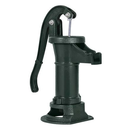 Well Hand Pitcher Pump, 25 ft Maximum Lift, Antique Cast Iron Manual Hand Water Pump, NPT 1-1/4 in Connection, Easy Installation, Old Fashioned for Outdoor Garden, Pond, Backyard, Farm, Green