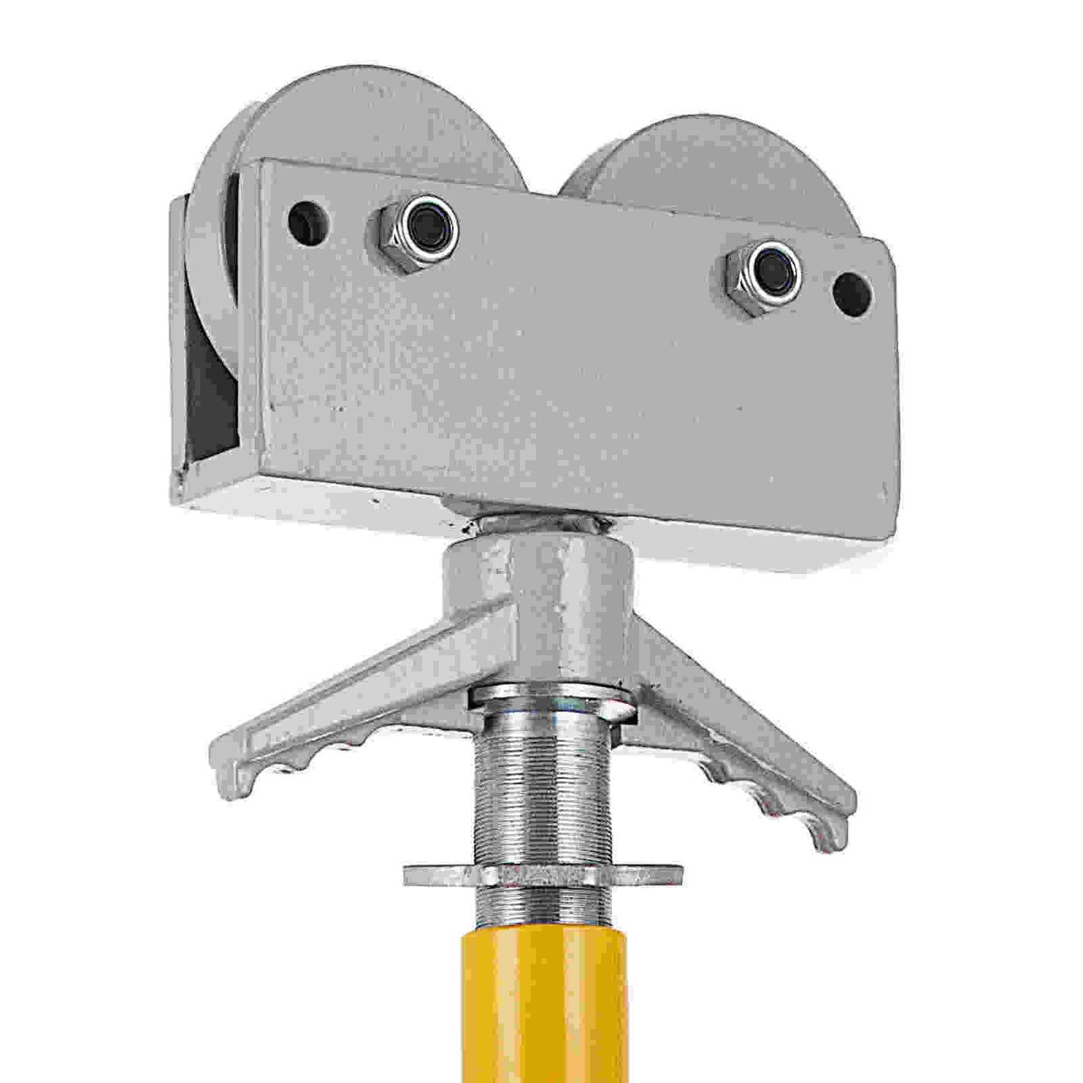 0.5-12 inch Roller Pipe Stand Adjustable Height 32\"-55\" Pipe 2500Lb Capacity Jack Stands Folding Portable High Folding Pipe Stand with Roller Head Fold A Trailer Jacks