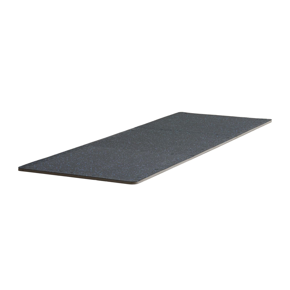 0.56 Inch Thick Gym Floor Mats, 25 Tiles Rubber Top with EVA Foam, 25" x 25" Gym Flooring Workout Mats with 100sq.ft Coverage, Interlocking Puzzle Gym Mats for Gym, Home, Garage, Black & Blue