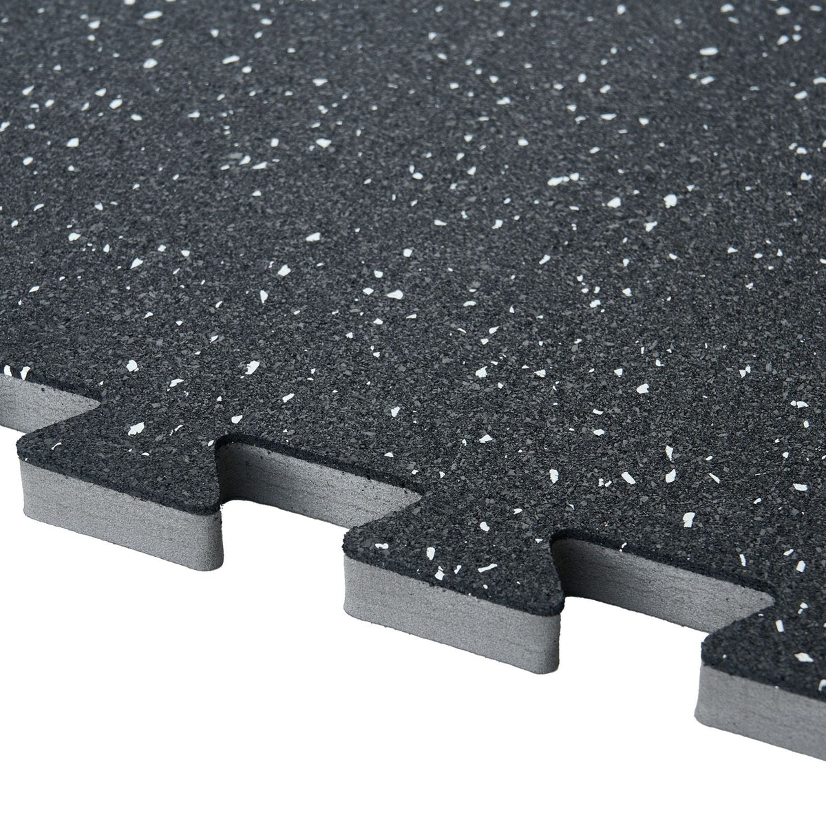 0.56 Inch Thick Gym Floor Mats, 25 Tiles Rubber Top with EVA Foam, 25" x 25" Gym Flooring Workout Mats with 100sq.ft Coverage, Interlocking Puzzle Gym Mats for Gym, Home, Garage, Black & White