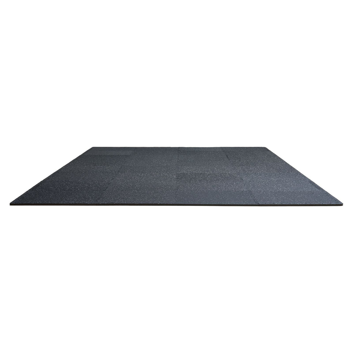 0.56 Inch Thick Gym Floor Mats, 25 Tiles Rubber Top with EVA Foam, 25" x 25" Gym Flooring Workout Mats with 100sq.ft Coverage, Interlocking Puzzle Gym Mats for Gym, Home, Garage, Black & White