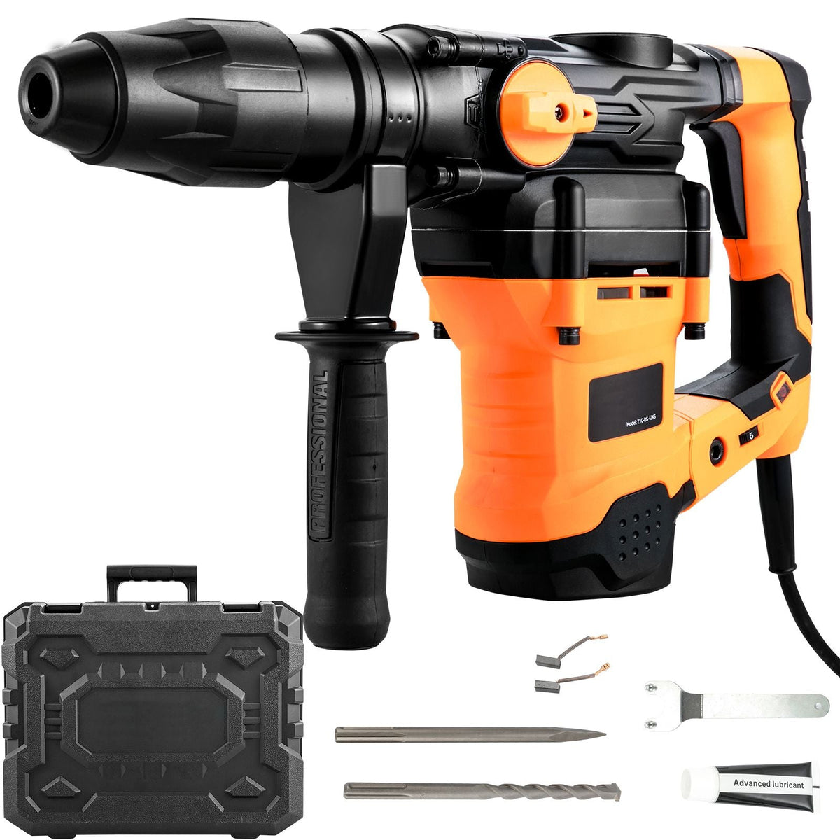 1-9/16 Inch SDS-Max Rotary Hammer Drill, 13Amp Corded Drills, Heavy Duty Chipping Hammers with Vibration Control & Safety Clutch, Electric Demolition Hammers Variable Speed, Power Tool For Concr