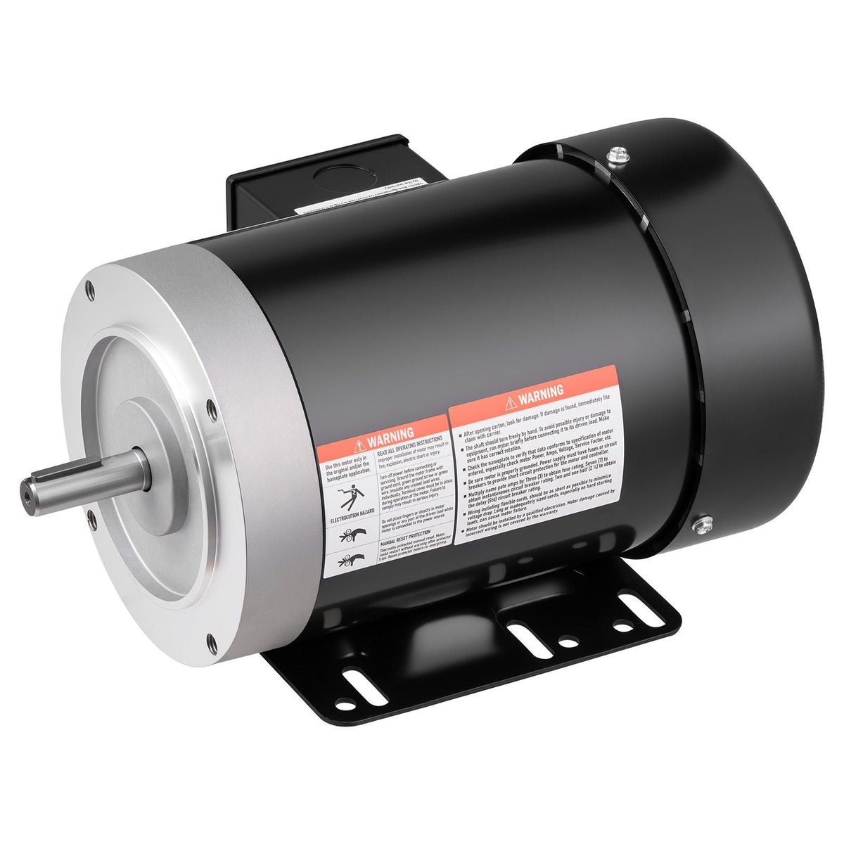 1 HP Electric Motor, 1725RPM Air Compressor Motor, CW/CCW Rotation, 5/8 inch Shaft Diameter, 1.88inch Shaft Length, 4.1N.m Torque, Three-Phase, TEFC Cooling, 230V/460V, 56C Frame