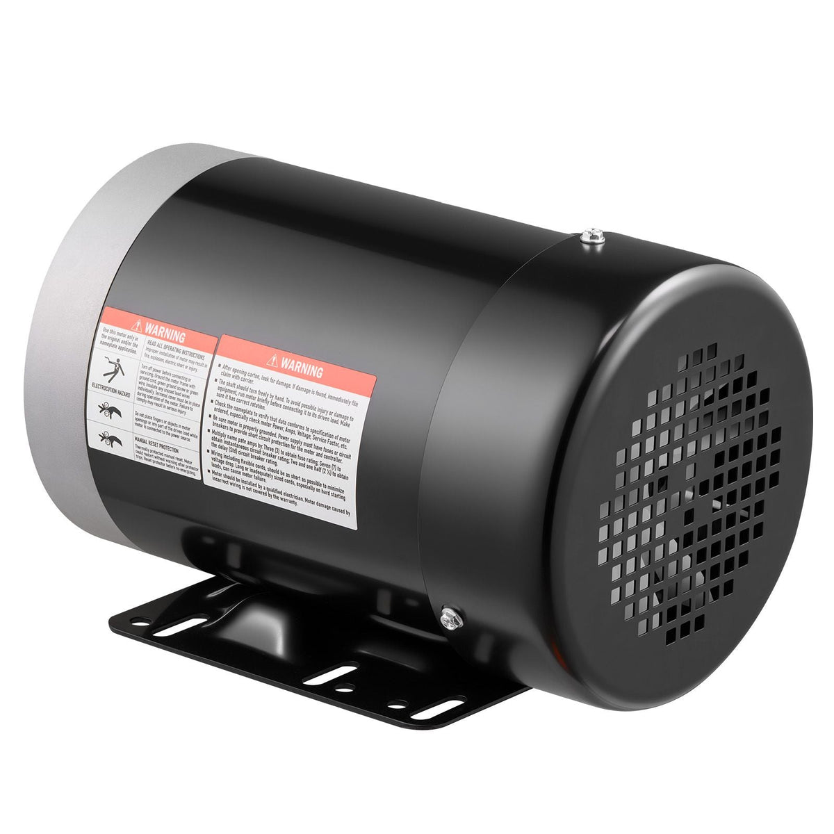 1 HP Electric Motor, 1725RPM Air Compressor Motor, CW/CCW Rotation, 5/8 inch Shaft Diameter, 1.88inch Shaft Length, 4.1N.m Torque, Three-Phase, TEFC Cooling, 230V/460V, 56C Frame