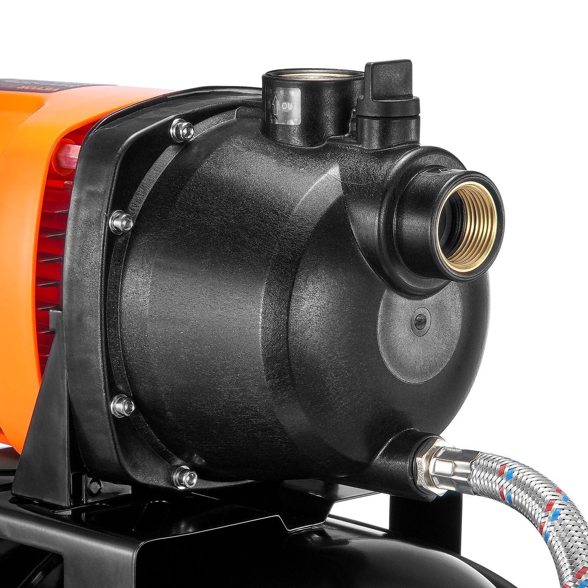 1 HP Shallow Well Pump with Pressure Tank, 1000 GPH/3700 L/H, Automatic Irrigation Water Booster Pump with 164 ft Lift 20/40 PSI Pressure Switch, Thermoplastic Pump Head for Home Garden Lawn