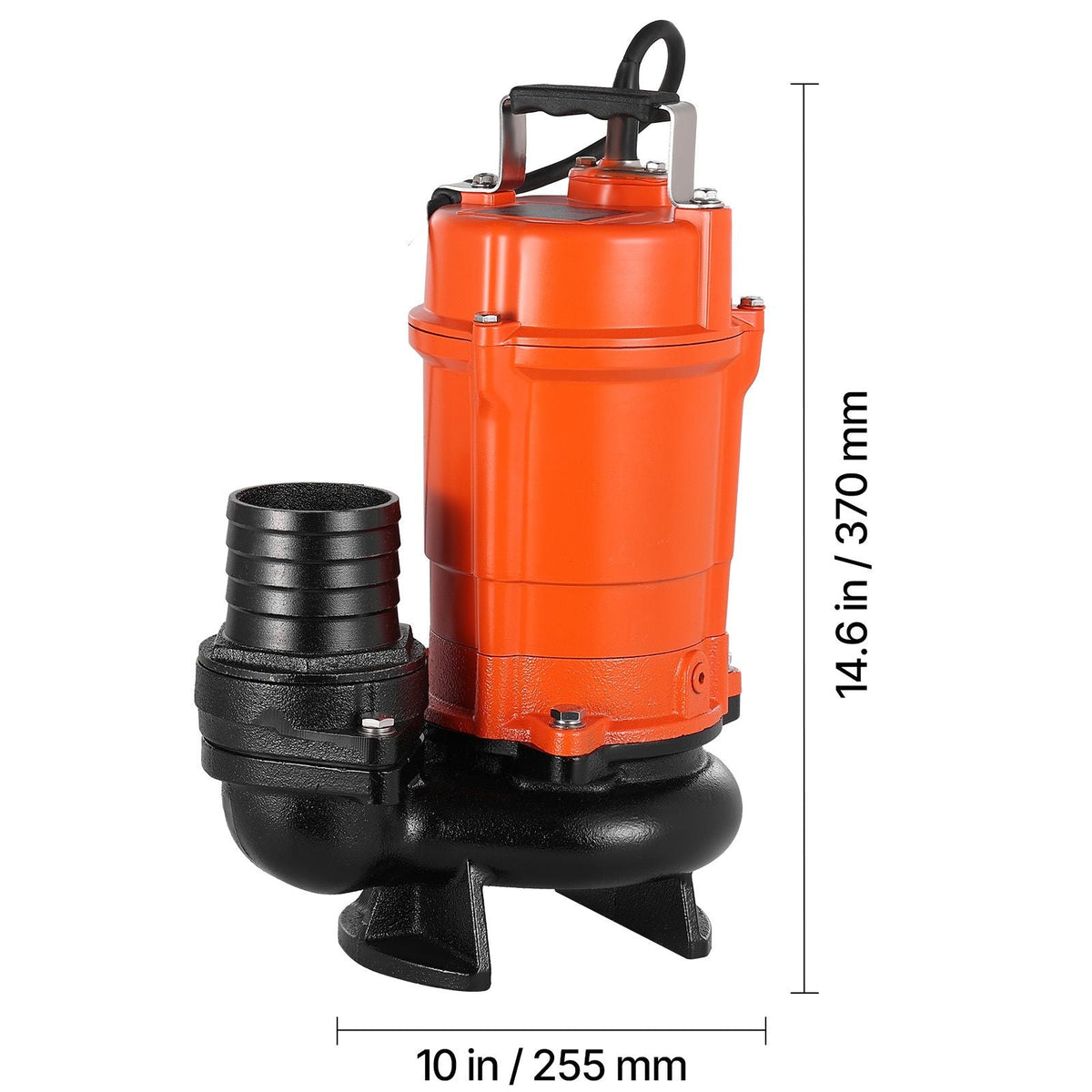 1 HP Submersible Trash Pump, 5000 GPH, 120V Cast Iron Submersible Sump Sewage Pump with 3 in Discharge, 40 ft Max Lift, Drain Dirty Clean Water, for Pools, Garden, Pond, Basement, Flooded Areas
