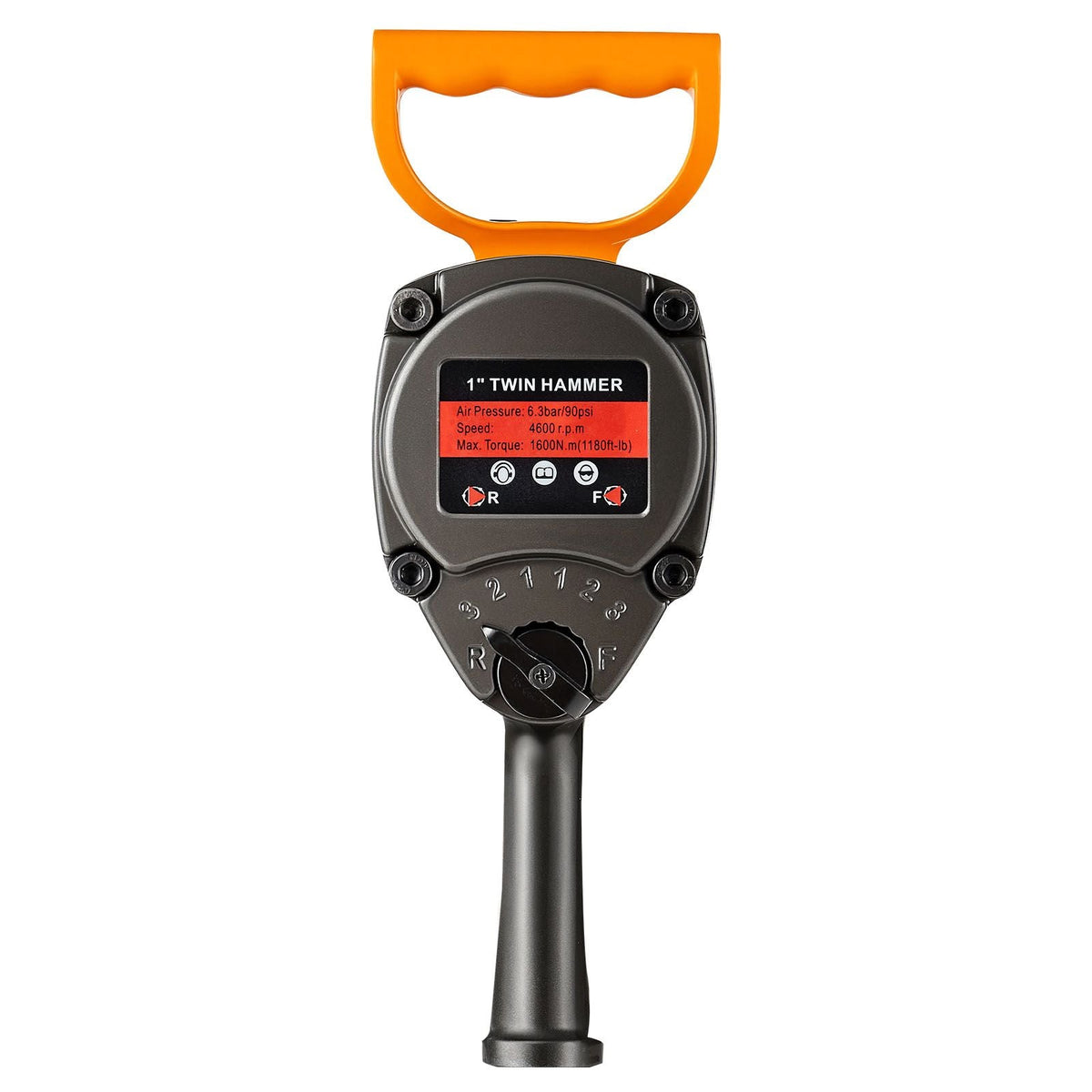 1 Inch Air Impact Wrench, Up to 1200 ft-lbs Nut-Busting Torque, 16.4 lbs Lightweight Pneumatic Impact Gun with Double Handles for Heavy Duty Repairs and Maintenance