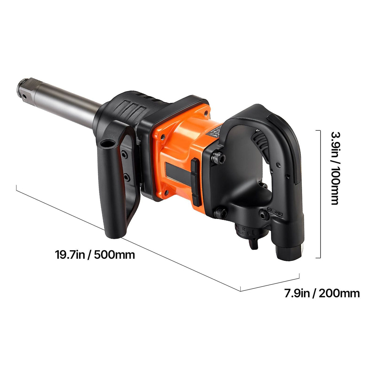 1 Inch Air Impact Wrench, Up to 1800 ft-lbs Nut-Busting Torque, 18.7 lbs Lightweight Pneumatic Impact Gun with 6" Extended Anvil for Heavy Duty Repairs and Maintenance