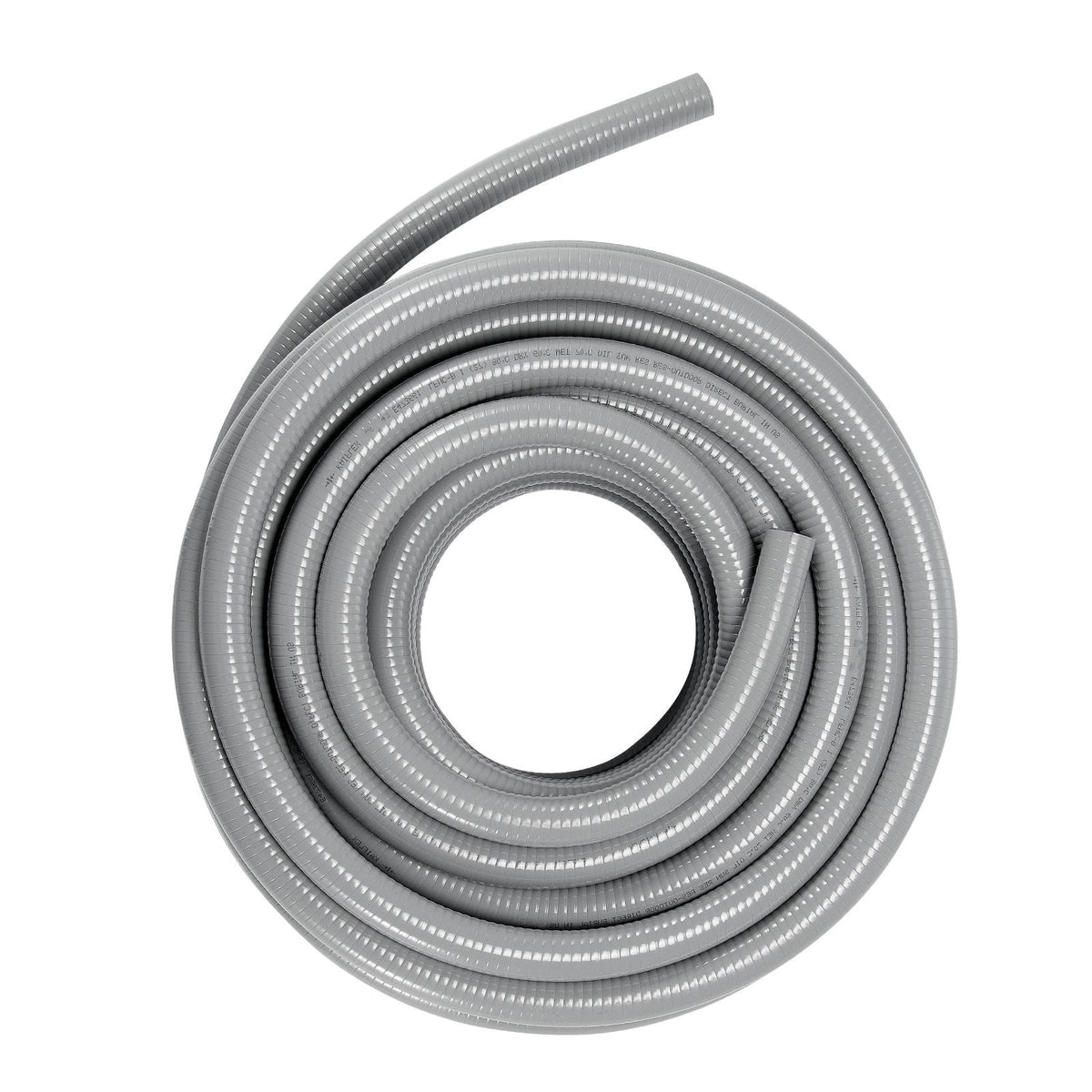 1-Inch Flexible Electrical Conduit, 100 ft, PVC Liquid-Tight Conduit Non-Metallic with 5 Straight and 5 90-Degree Conduit Connector Fittings, for Air Conditioning Motor Controller Pump, IP65