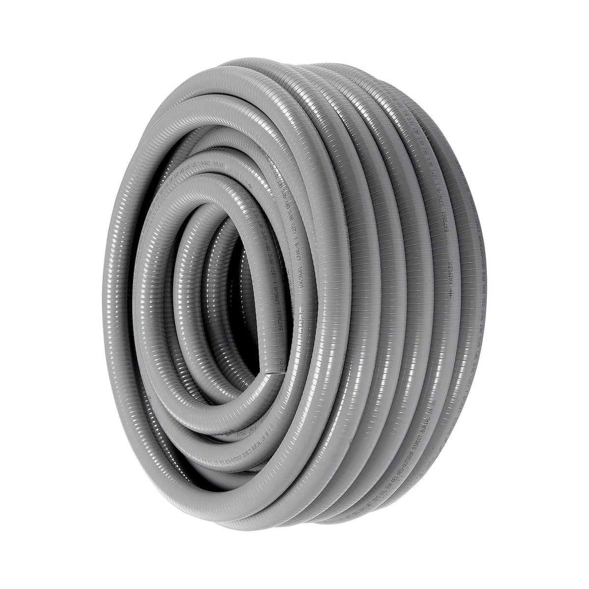 1-Inch Flexible Electrical Conduit, 100 ft, PVC Liquid-Tight Conduit Non-Metallic with 5 Straight and 5 90-Degree Conduit Connector Fittings, for Air Conditioning Motor Controller Pump, IP65