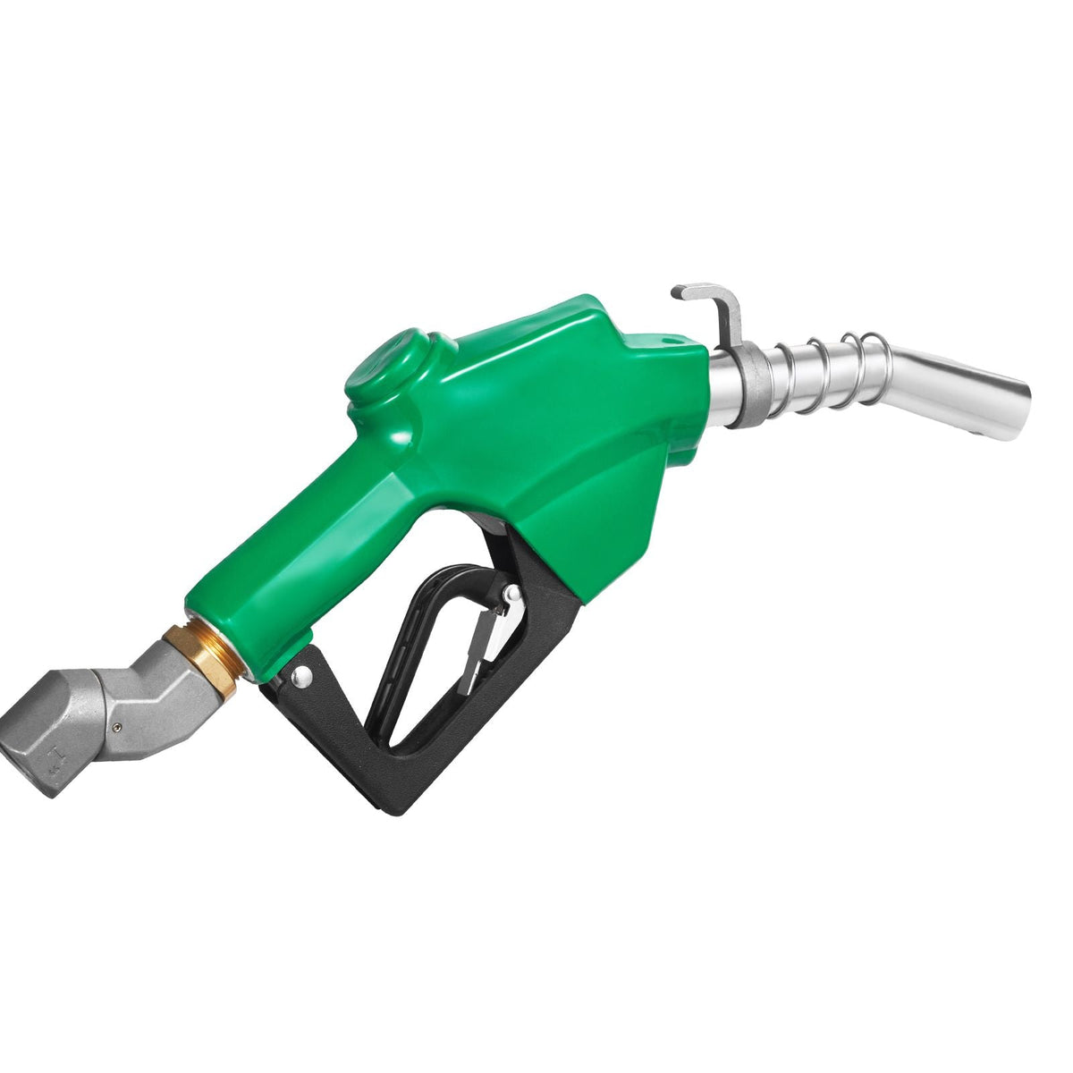 1 Inch NPT Automatic Fuel Nozzle, Max Flow Rate 21.6 GPM, Auto Shut Off Diesel Gas Pump Nozzle with 3-Speed Trigger Lock & 1-3/16 in (OD=30.1 mm) Spout for Gasoline, Diesel, Kerosene, Green