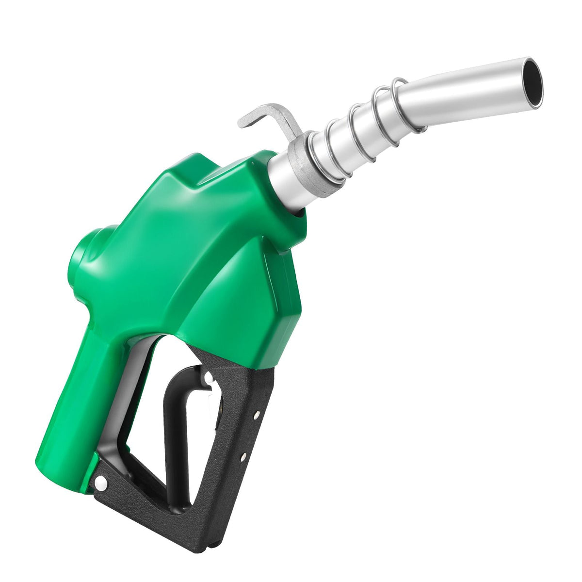 1 Inch NPT Automatic Fuel Nozzle, Max Flow Rate 21.6 GPM, Auto Shut Off Diesel Gas Pump Nozzle with 3-Speed Trigger Lock & 1-3/16 in (OD=30.1 mm) Spout for Gasoline, Diesel, Kerosene, Green
