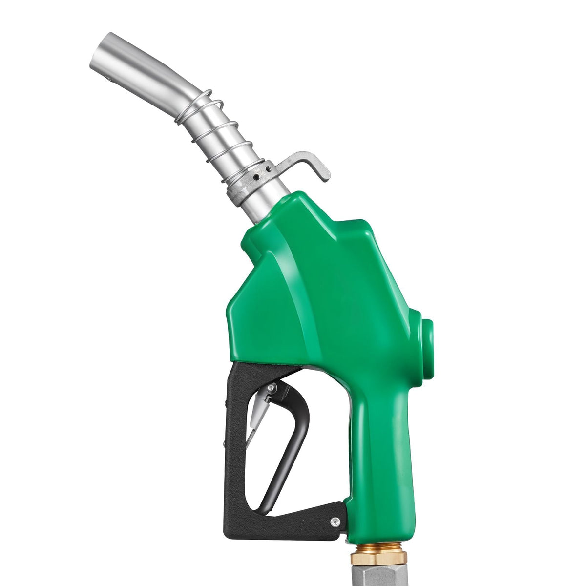 1 Inch NPT Automatic Fuel Nozzle, Max Flow Rate 21.6 GPM, Auto Shut Off Diesel Gas Pump Nozzle with 3-Speed Trigger Lock & 1-3/16 in (OD=30.1 mm) Spout for Gasoline, Diesel, Kerosene, Green