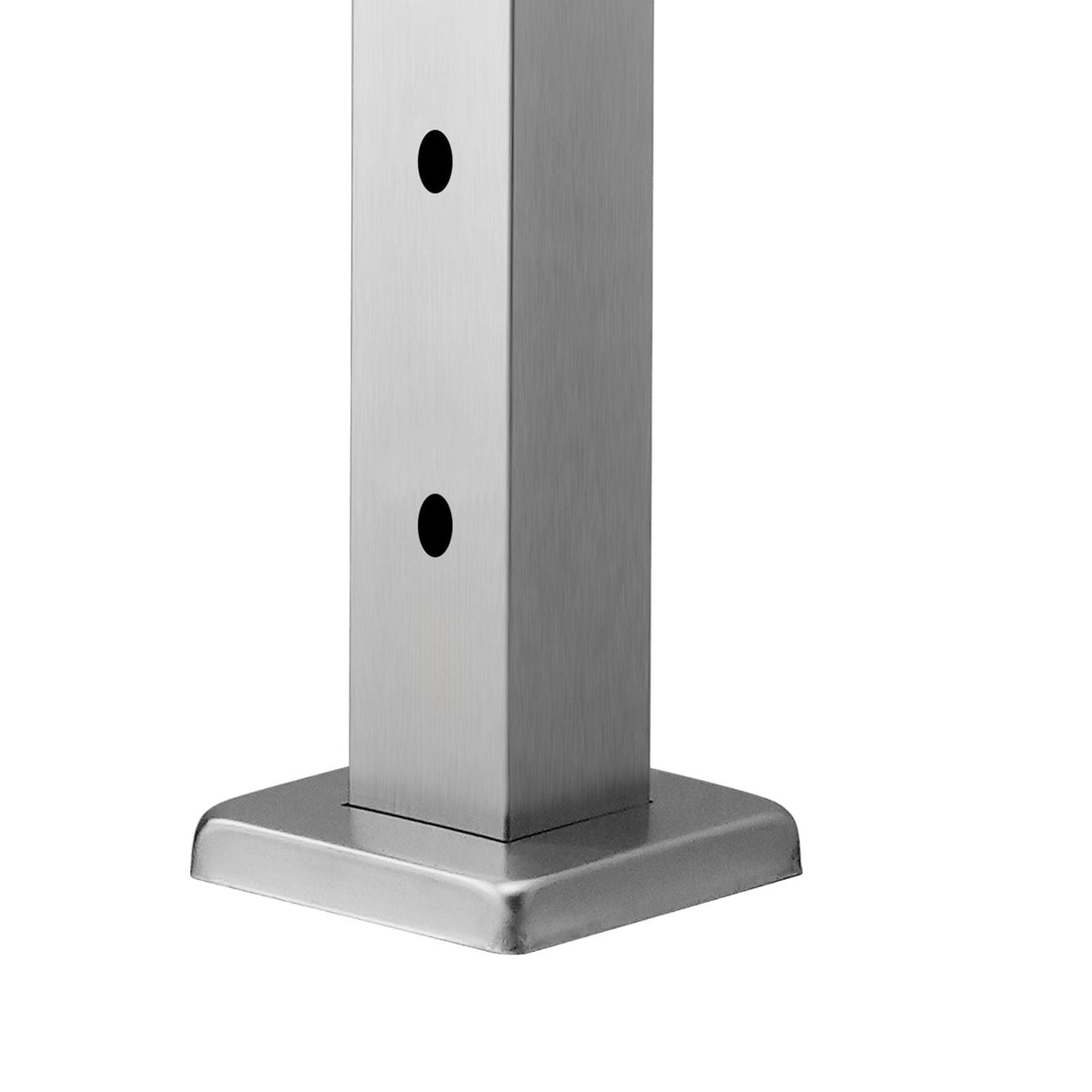 1-Pack Cable Railing Post, 36x2x2 In Horizontal-Hole Deck Railing Post with Pre-Drilled Holes, Stainless Steel Cable Rail Post with Horizontal and Curved Bracket, Silver, 1JZLGZXYS91466KZK001V0