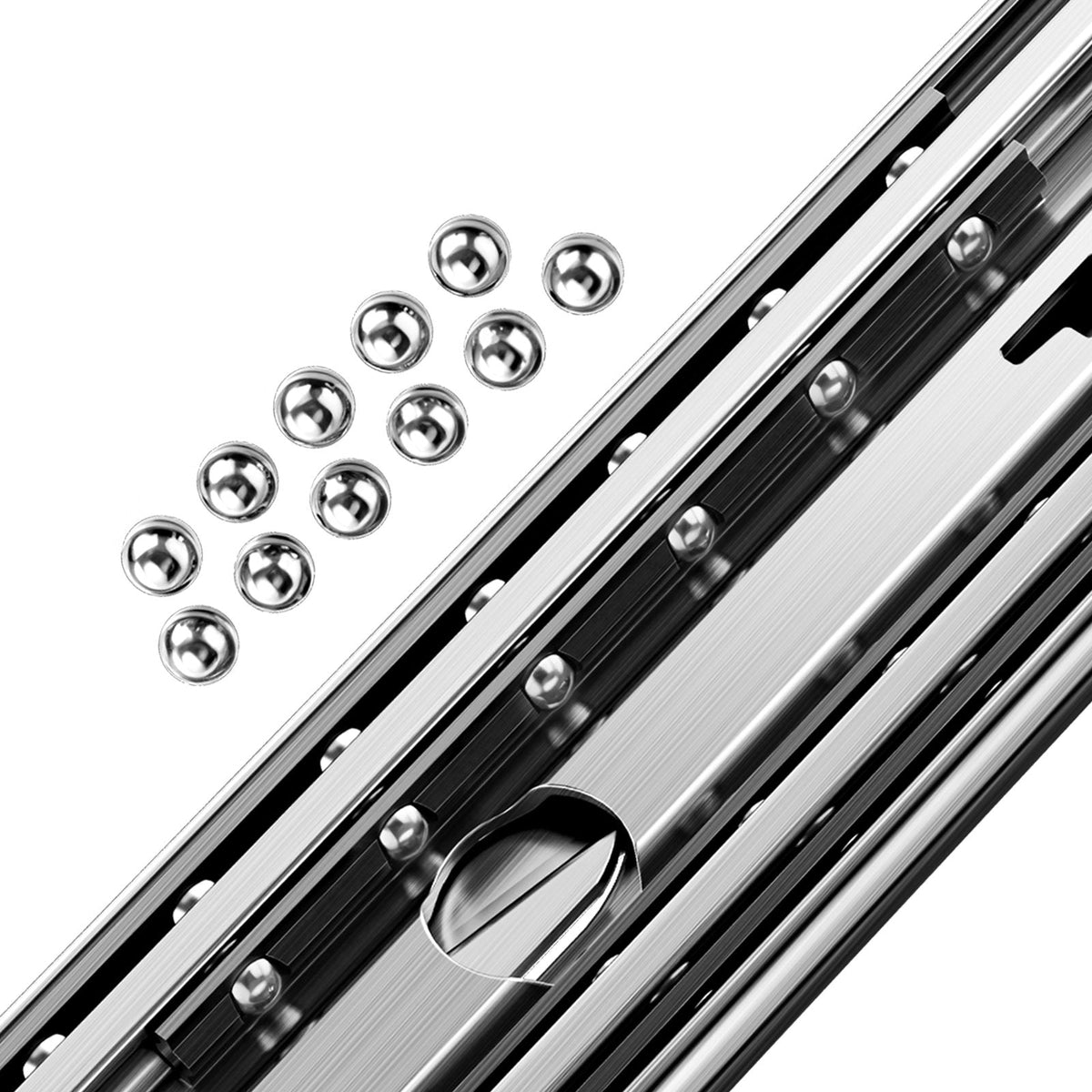 1 Pair Full Extension Drawer Slides 18 20 22 28 30 32 36 38 40 44 48 52 56 60 in, 500 lbs Load Capacity Locking Drawer Slides, Ball Bearing with Lock Side Mount Drawer Slide Rail