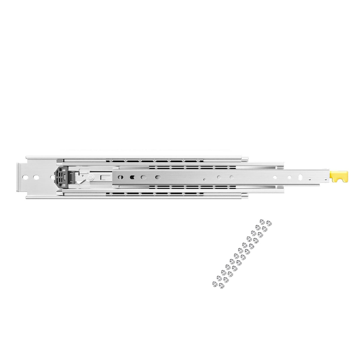 1 Pair Full Extension Drawer Slides 40 n, 500 lbs Load Capacity Locking Drawer Slides, Ball Bearing with Lock Side Mount Drawer Slide Rail
