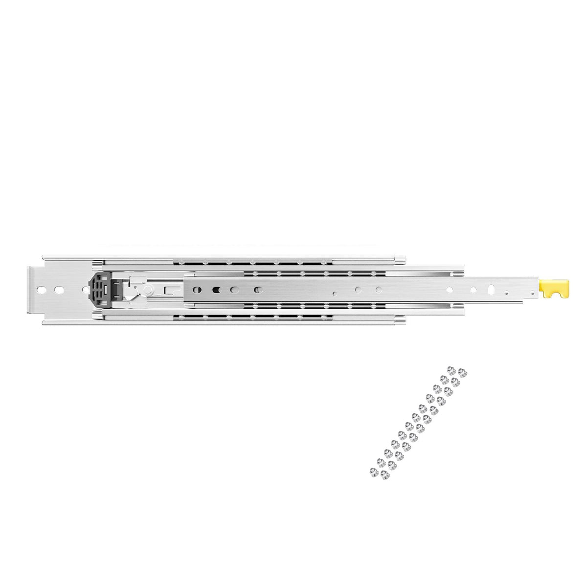 1 Pair Full Extension Drawer Slides 48 in, 500 lbs Load Capacity Locking Drawer Slides, Ball Bearing with Lock Side Mount Drawer Slide Rail