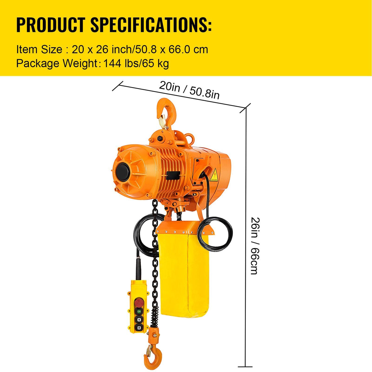 1 PHASE Industrial Electric Chain Hoist 1 Ton G80 Chain