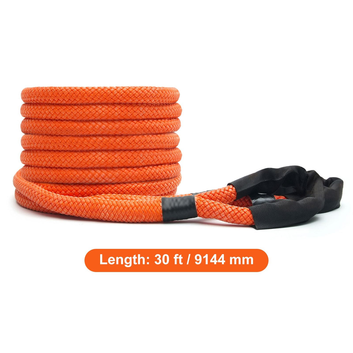 1" x 30' Kinetic Recovery Tow Rope 38,000 lbs, Heavy-Duty Off Road Snatch Strap, Extreme Duty 30% Elasticity Energy Snatch Strap for Jeep Car Truck ATV UTV SUV Tractor