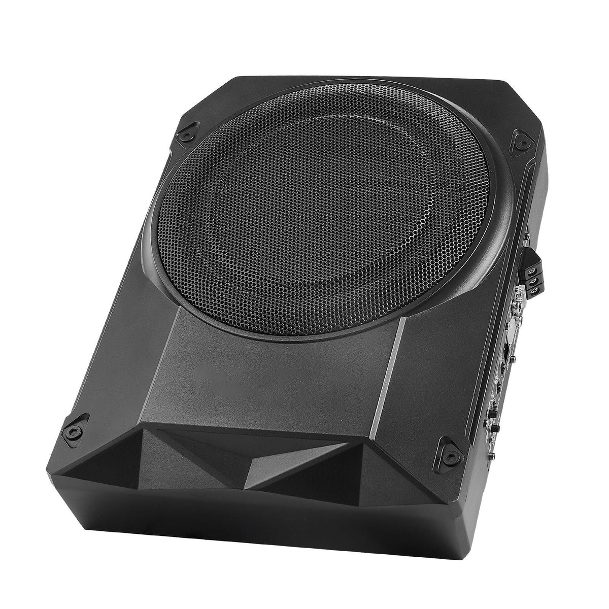 10" 400W Underseat Car Subwoofer, Slim Powered Car Subwoofers Under the Seat, Low Profile Audio Sub Built-in Amplifier, High/Low Level Input & Volume Controller for SUVs, Car, Truck, RV