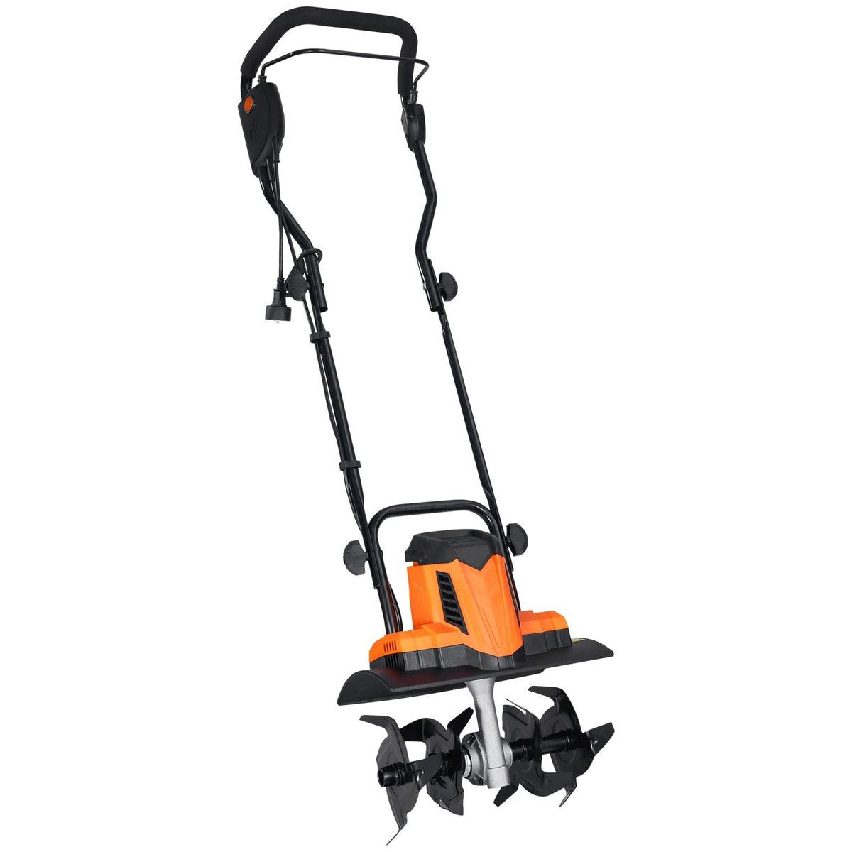 10 Amp Electric Tiller, 14" Tilling Width 3.94" Tilling Depth Corded Electric Tiller/Cultivator, Steel Mn Tines, Rototiller for Garden Lawn Soil Digging
