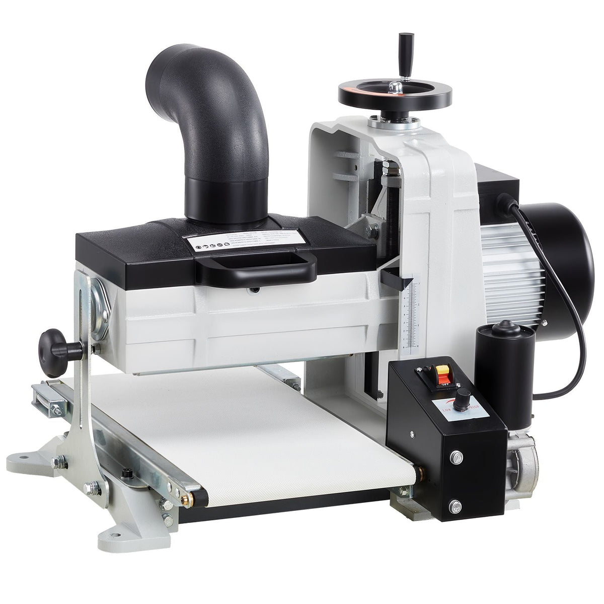 10" Benchtop Drum Sander, 1HP 1725RPM Dual Motor Drum Sander for Woodworking - Variable Speed Conveyor Belt & 4" Dust Collection Port for Cabinet Making & Furniture Finishing