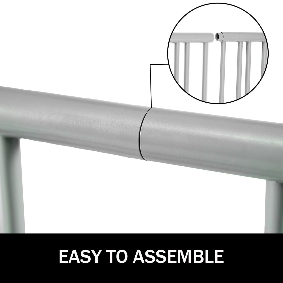 10 Holders Floor Bike Rack, 59\" Length All-Steel Grid Bike Rack, 10-Bike Capacity Dual-Side Storage Stand for Garages Streets Yards Bike Events
